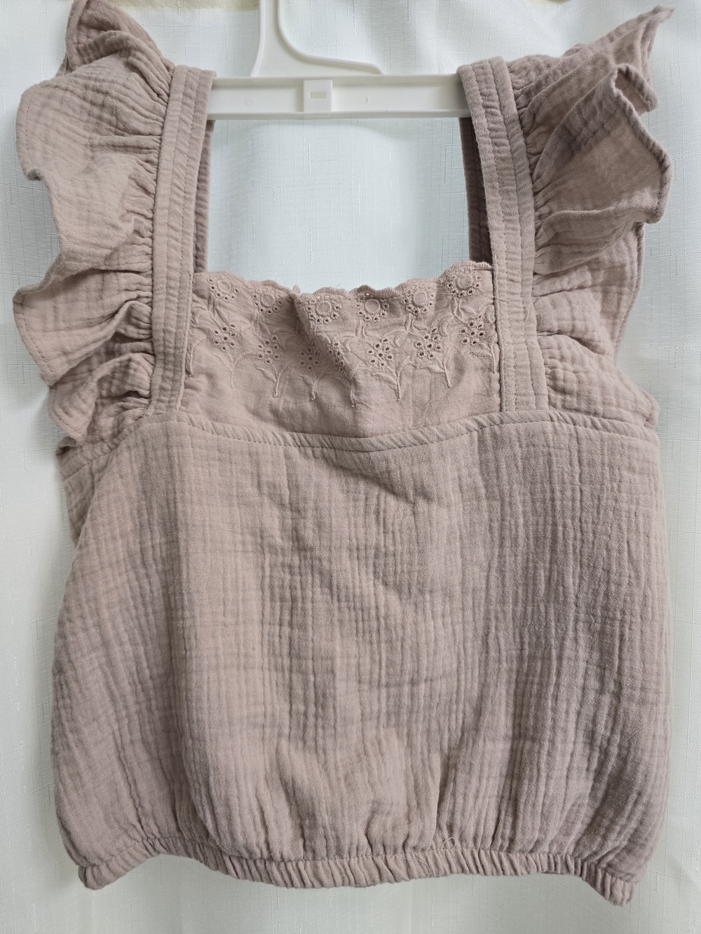 Girl 10/12 BearPaw Soft Blush Gathered Waist Tank-NWOT